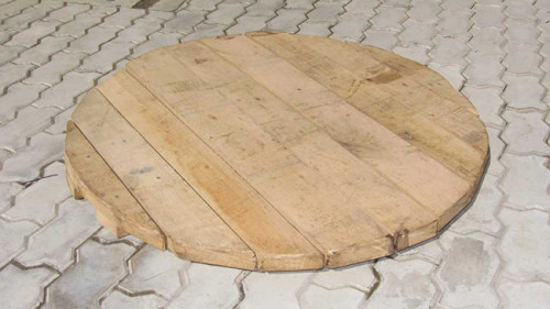 Дървен кръгъл капак
