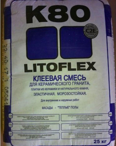 წებოს ფაიფურის შტამი Lithoflex K80-500X500 ასლი