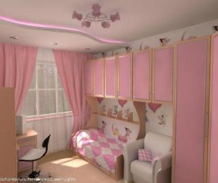 Izba interiérový dizajn pre dievča 12-14 rokov (foto)