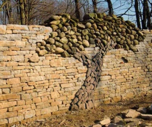 Πέτρα φράχτη: Φωτογραφία, οδηγίες εγκατάστασης